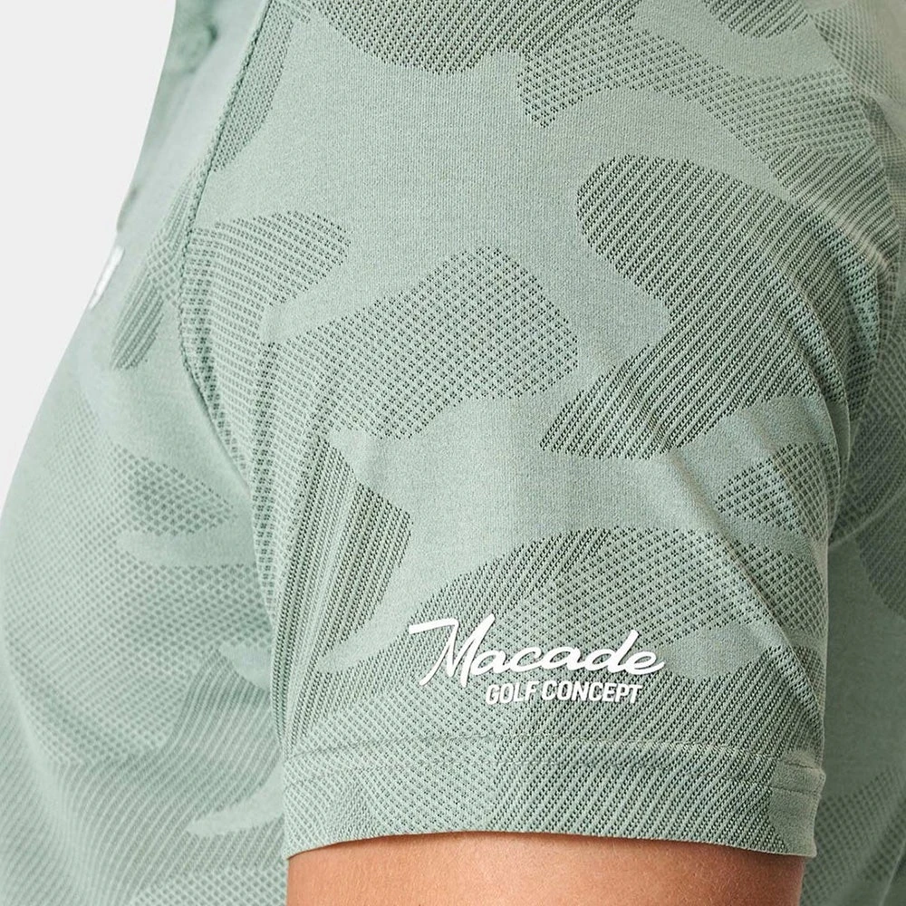 Macade Golf Shirt - Nolan Camo Polo - Sage Green SS23 - Image 10