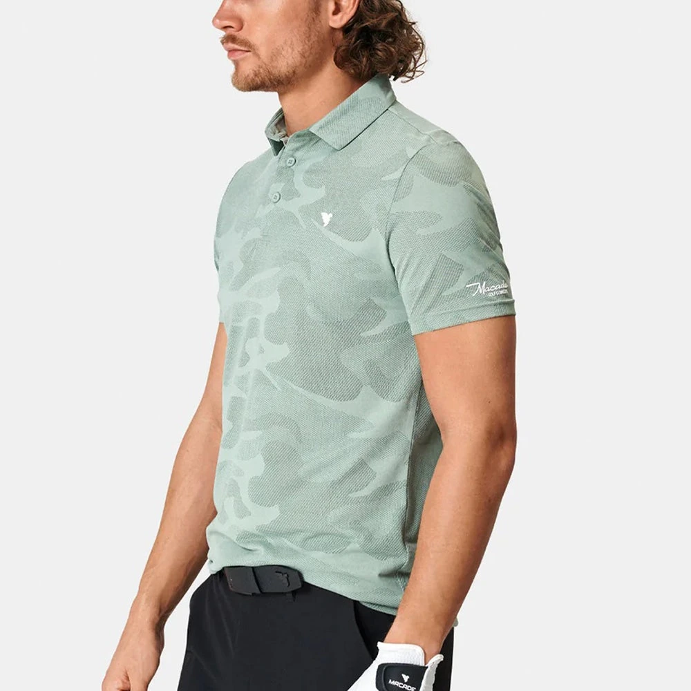 Macade Golf Shirt - Nolan Camo Polo - Sage Green SS23 - Image 6