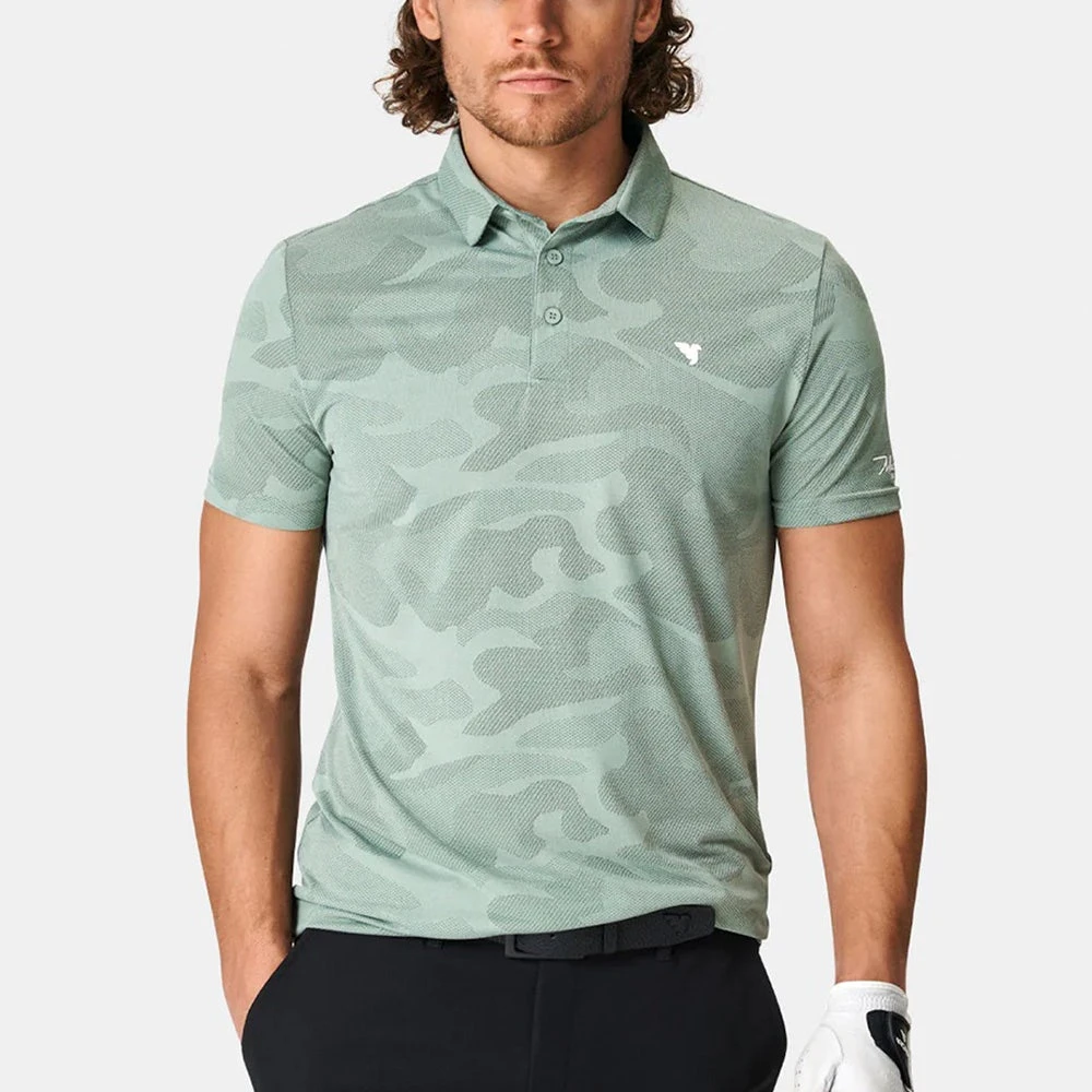 Macade Golf Shirt - Nolan Camo Polo - Sage Green SS23 - Image 5