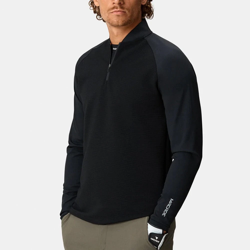 Macade Golf Pullover - Tech Quarter Zip - Black SS23 - Image 6