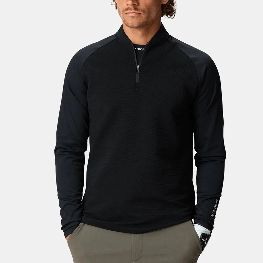 Macade Golf Pullover - Tech Quarter Zip - Black SS23 - Image 5