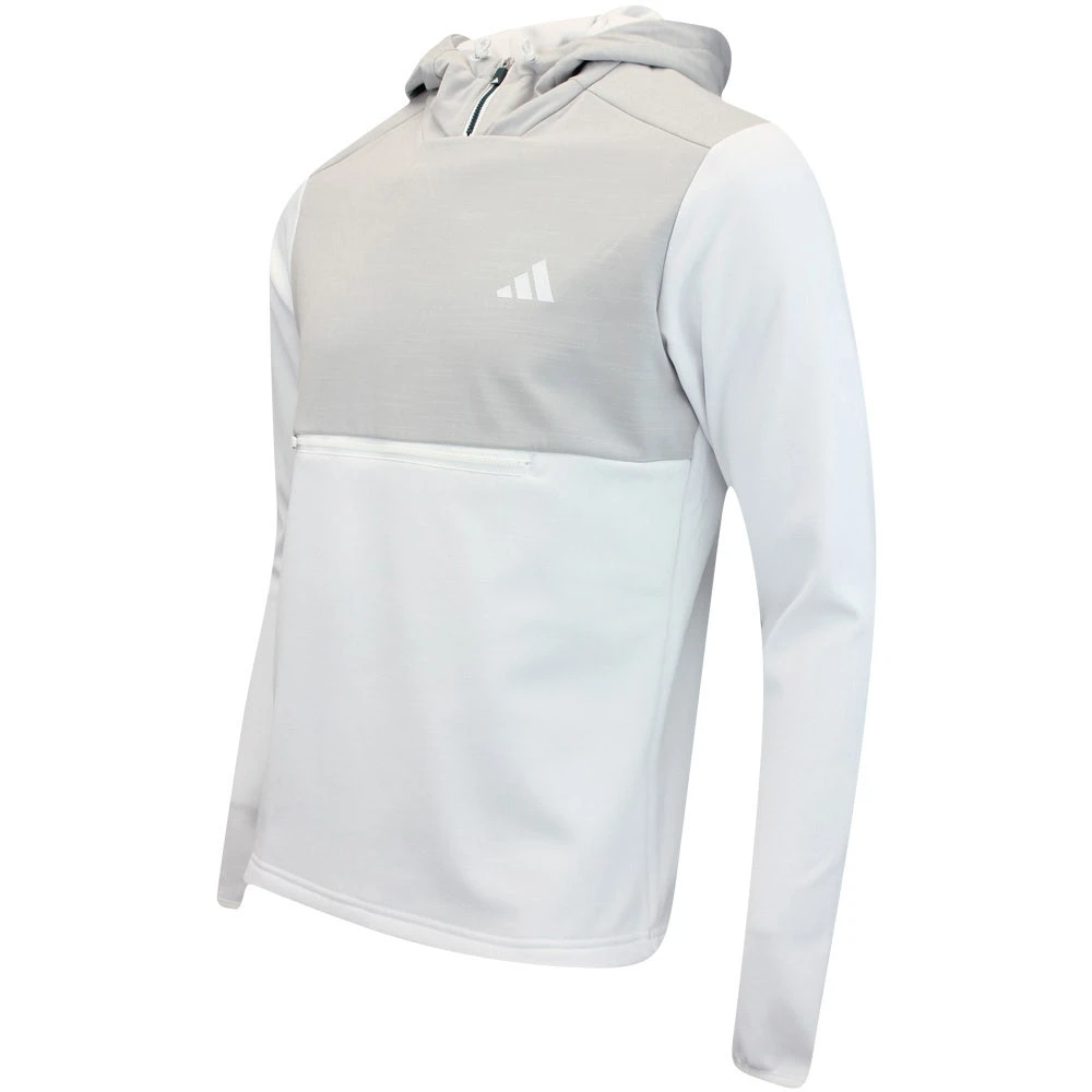 Adidas Golf Pullover - Textured Anorak Hoodie - White AW23 - Image 2