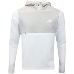 Adidas Golf Pullover - Textured Anorak Hoodie - White AW23