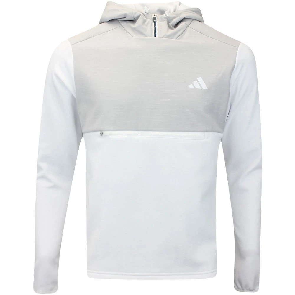 Adidas Golf Pullover - Textured Anorak Hoodie - White AW23
