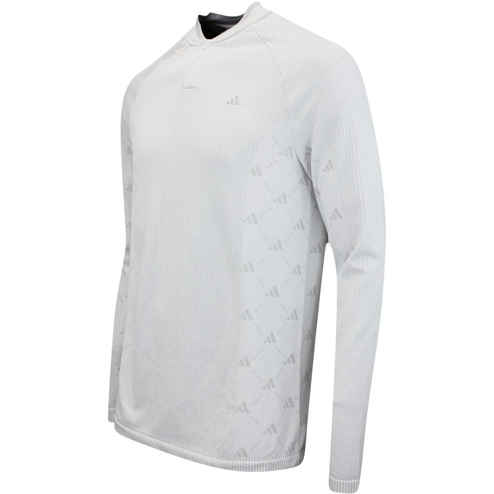 Adidas Golf Shirt - Primeknit TOUR LS Polo - White AW23 - Image 2