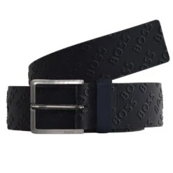 BOSS Golf Belt - Ther Tonal Logo Sz35 - Dark Navy FA23