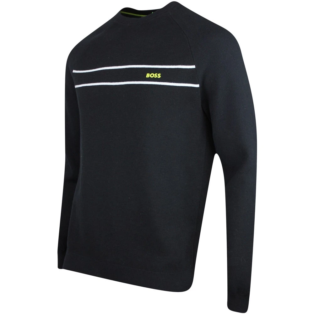 BOSS Golf Jumper - Righam Crew - Black SP23 - Image 2