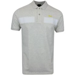 BOSS Golf Shirt - Paule 2 Slim - Light Grey Melange FA23