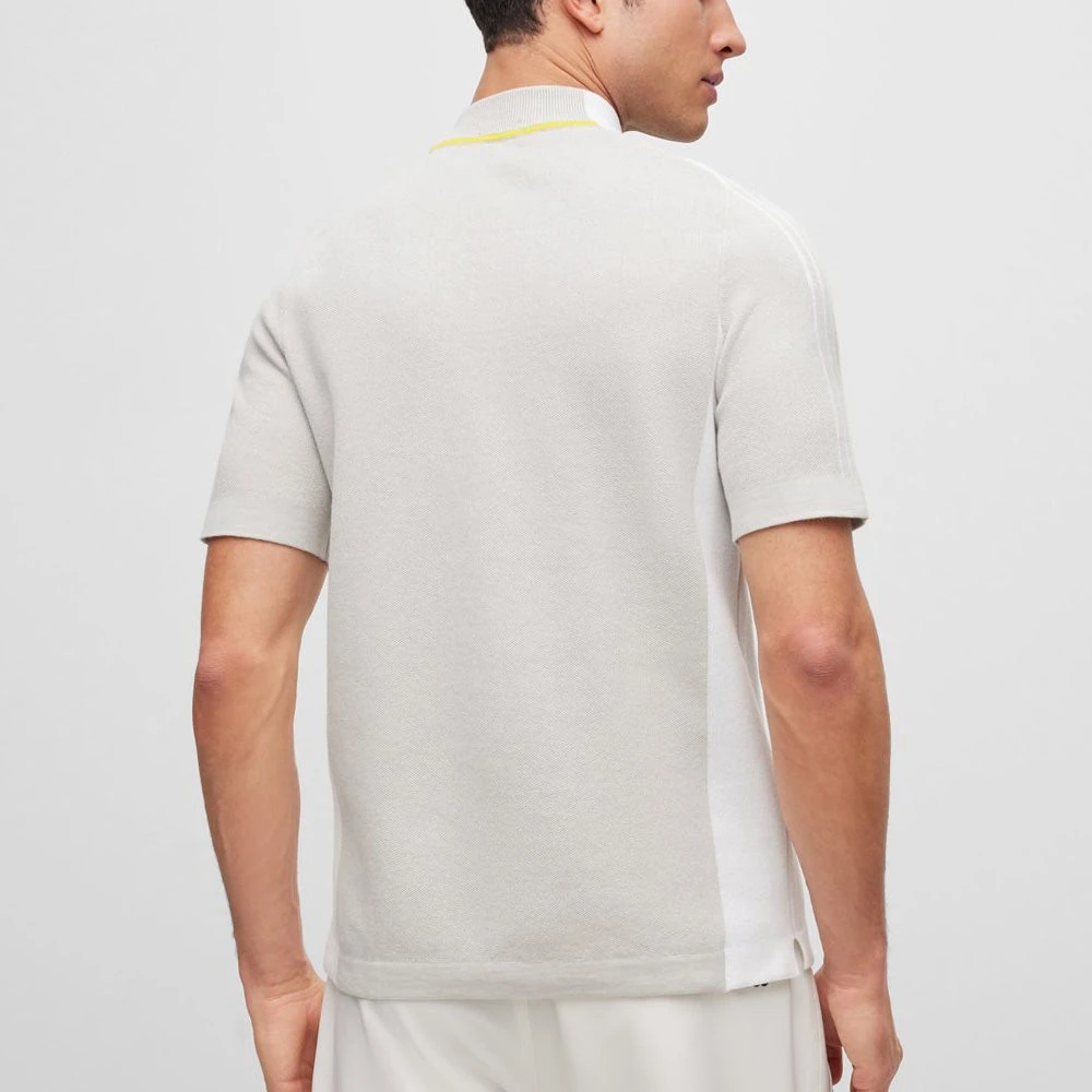 BOSS Golf Jumper - Zinos SS - Light Grey Melange FA23 - Image 6