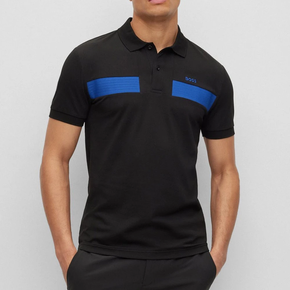 BOSS Golf Shirt - Paule 2 Slim - Black FA23 - Image 5