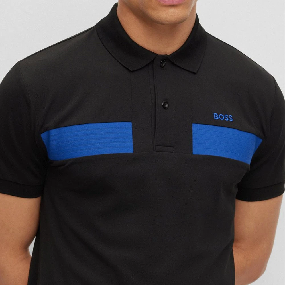 BOSS Golf Shirt - Paule 2 Slim - Black FA23 - Image 8