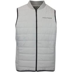 Castore Golf Gilet - Quilted FZ Vest - Stone Grey SS23