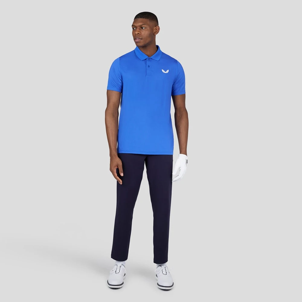 Castore Golf Shirt - Breathable Mesh Polo - Royal Blue SS23 - Image 8