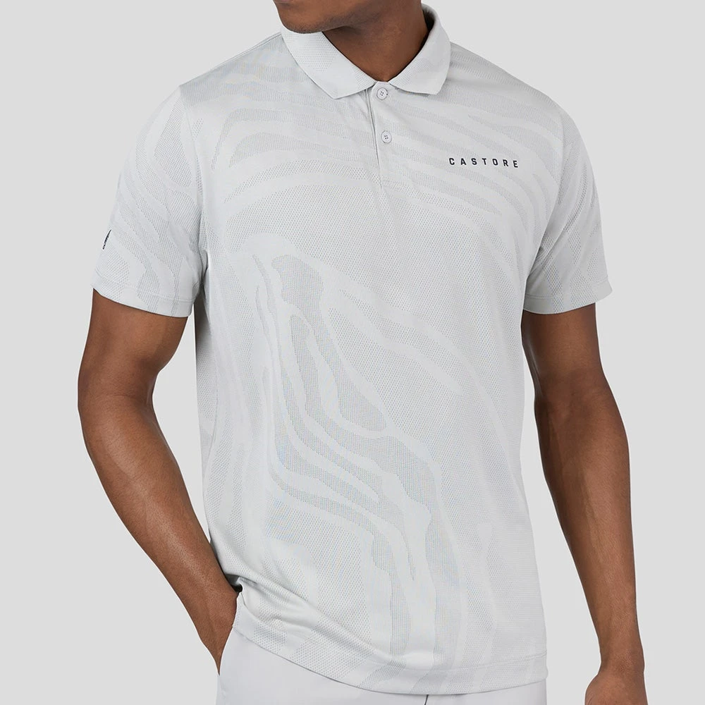 Castore Golf Shirt - Engineered Knit Polo - Mist Grey SS23 - Image 6