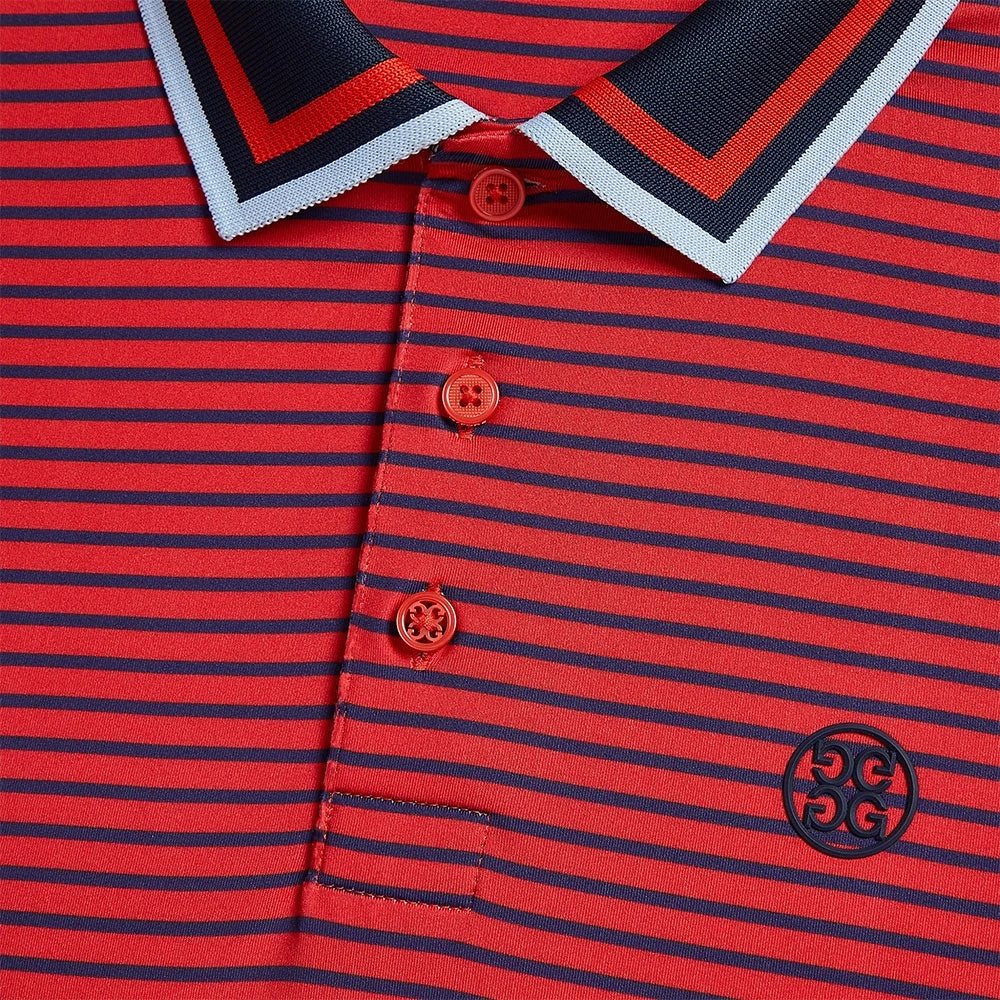 G/FORE Golf Shirt - 3D Skull & Tee's Polo - Poppy Red SP23 - Image 9