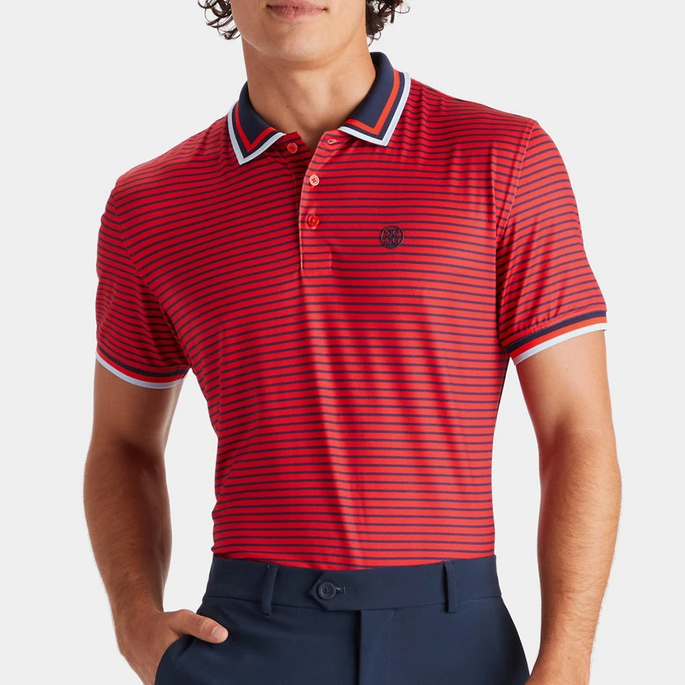 G/FORE Golf Shirt - 3D Skull & Tee's Polo - Poppy Red SP23 - Image 5