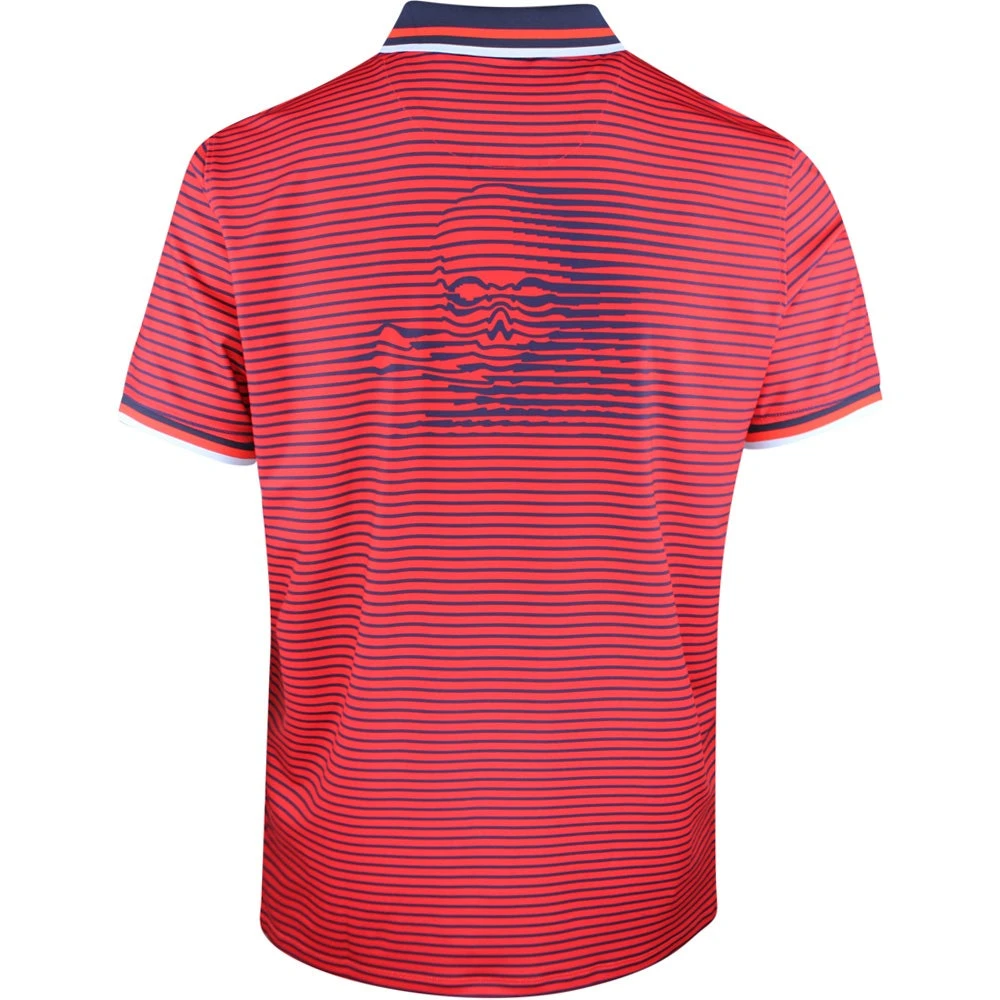 G/FORE Golf Shirt - 3D Skull & Tee's Polo - Poppy Red SP23 - Image 3