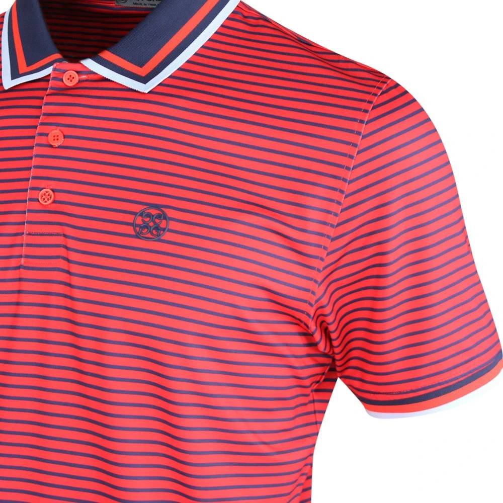 G/FORE Golf Shirt - 3D Skull & Tee's Polo - Poppy Red SP23 - Image 4