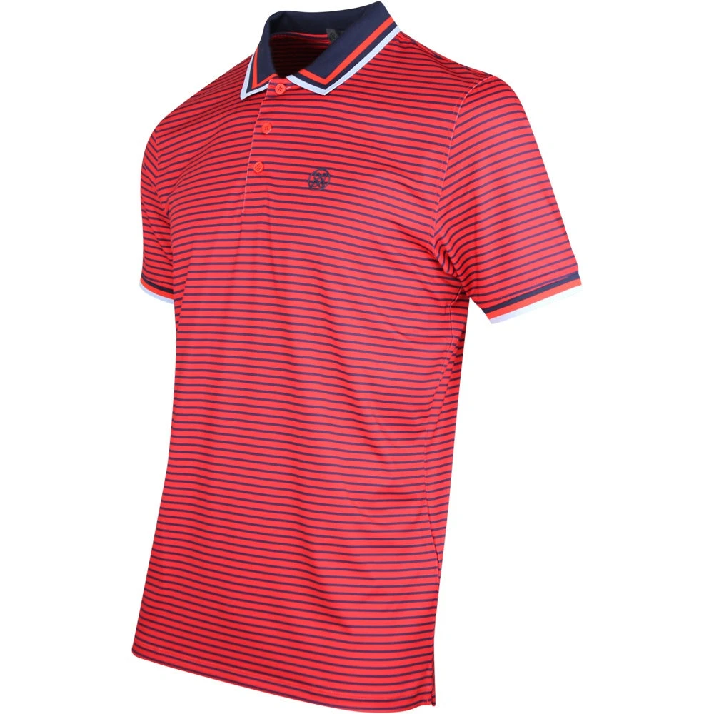 G/FORE Golf Shirt - 3D Skull & Tee's Polo - Poppy Red SP23 - Image 2