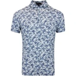 G/FORE Golf Shirt - Mapped Icon Camo Tech Jersey - Fjord AW23
