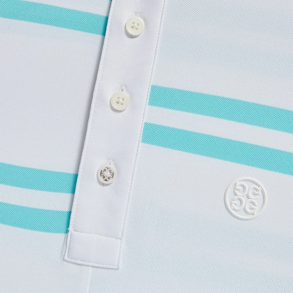 G/FORE Golf Shirt - Offset Stripe Polo - Sardinia SP23 - Image 8