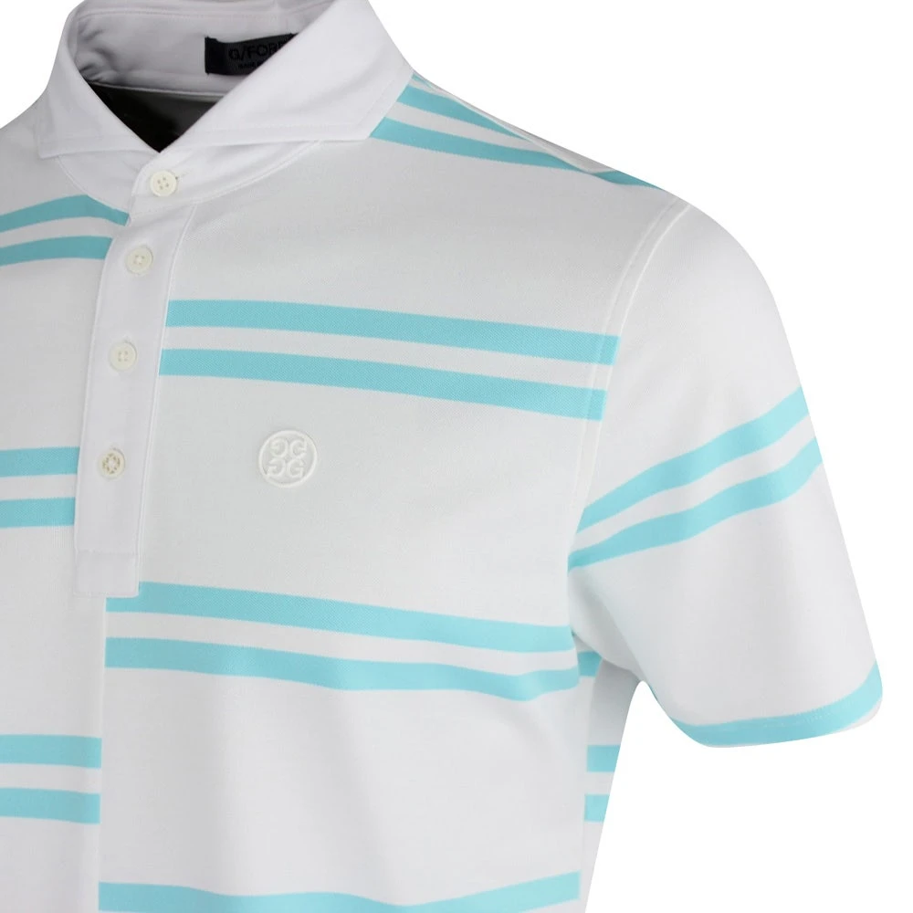 G/FORE Golf Shirt - Offset Stripe Polo - Sardinia SP23 - Image 4