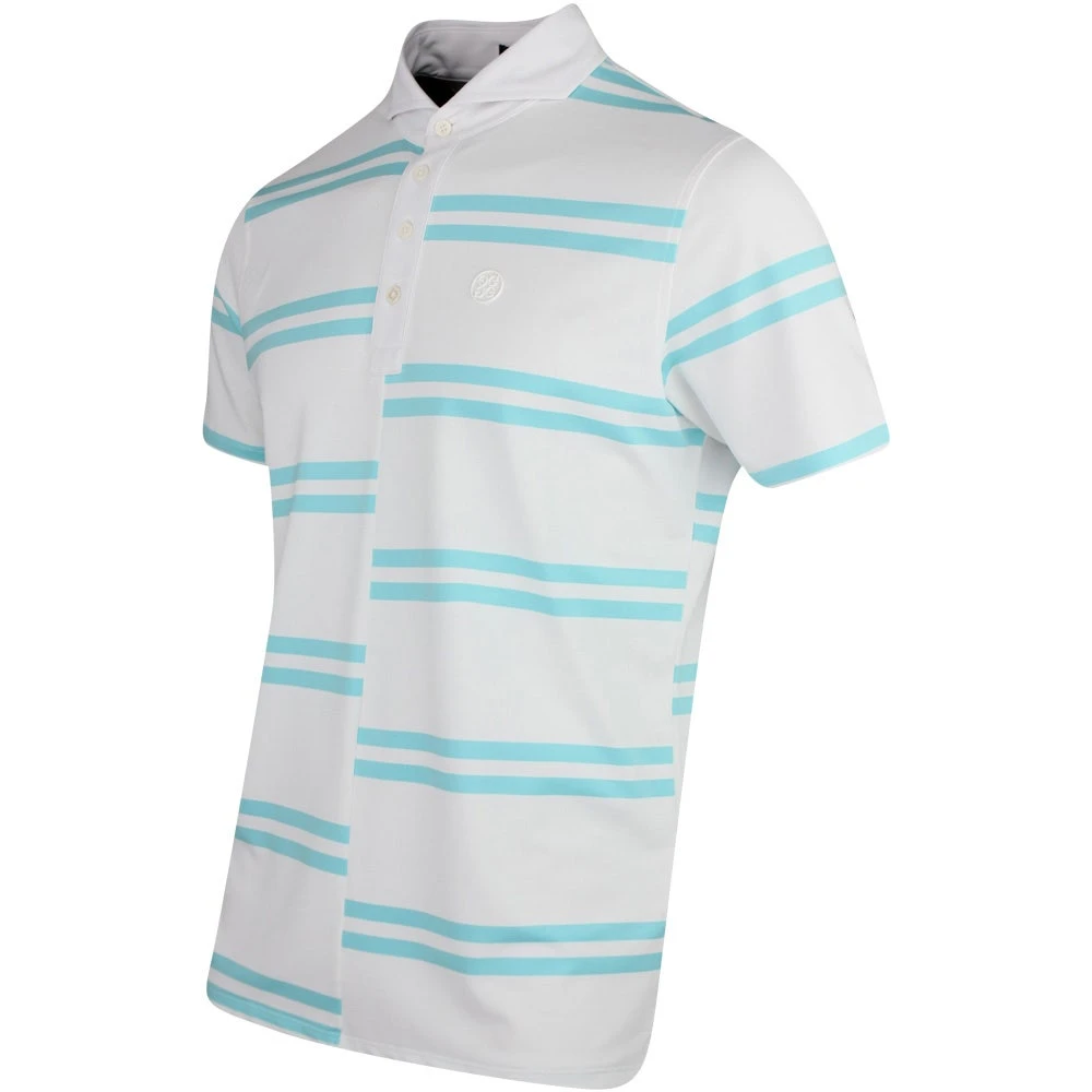 G/FORE Golf Shirt - Offset Stripe Polo - Sardinia SP23 - Image 2