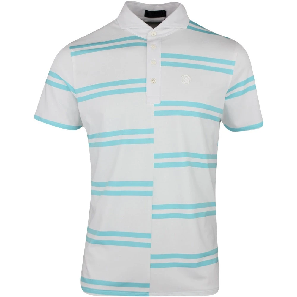 G/FORE Golf Shirt - Offset Stripe Polo - Sardinia SP23