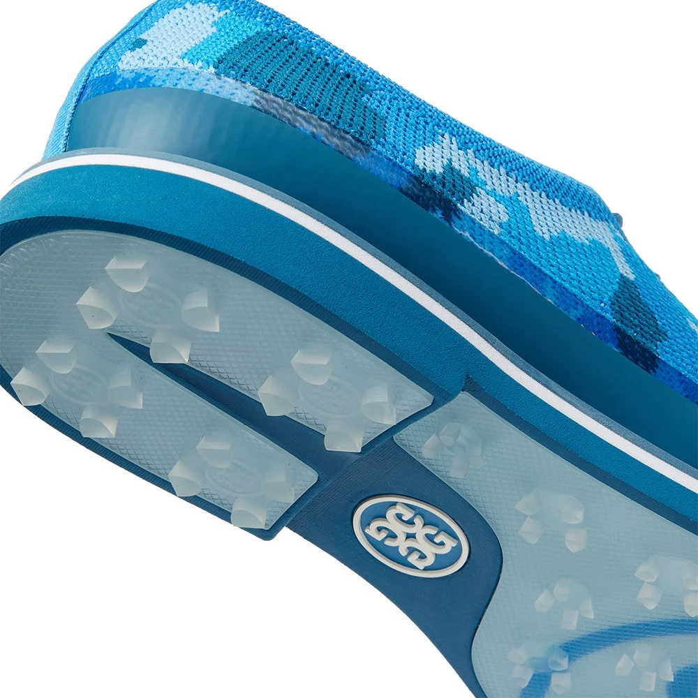 G/FORE Golf Shoes - Camo Knit Tuxedo Gallivanter - Racer Blue SP23 - Image 6
