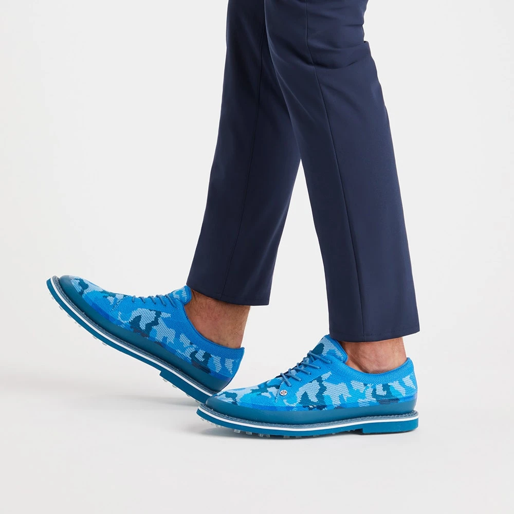 G/FORE Golf Shoes - Camo Knit Tuxedo Gallivanter - Racer Blue SP23 - Image 7