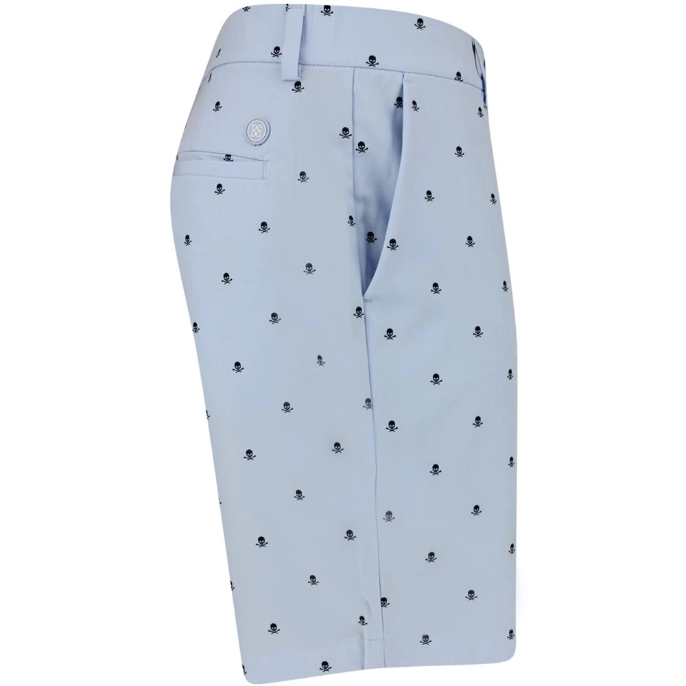 G/FORE Golf Shorts - Maverick 8" Hybrid - Sky Blue Skulls SP23 - Image 2