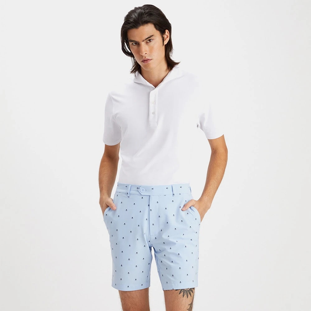 G/FORE Golf Shorts - Maverick 8" Hybrid - Sky Blue Skulls SP23 - Image 5