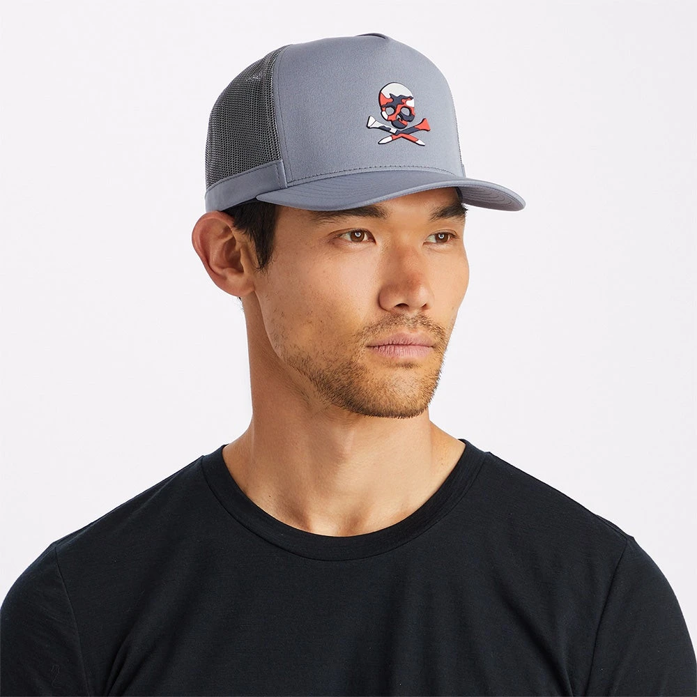 G/FORE Golf Cap - Camo Skull & T'S Trucker - Monument AW23 - Image 2