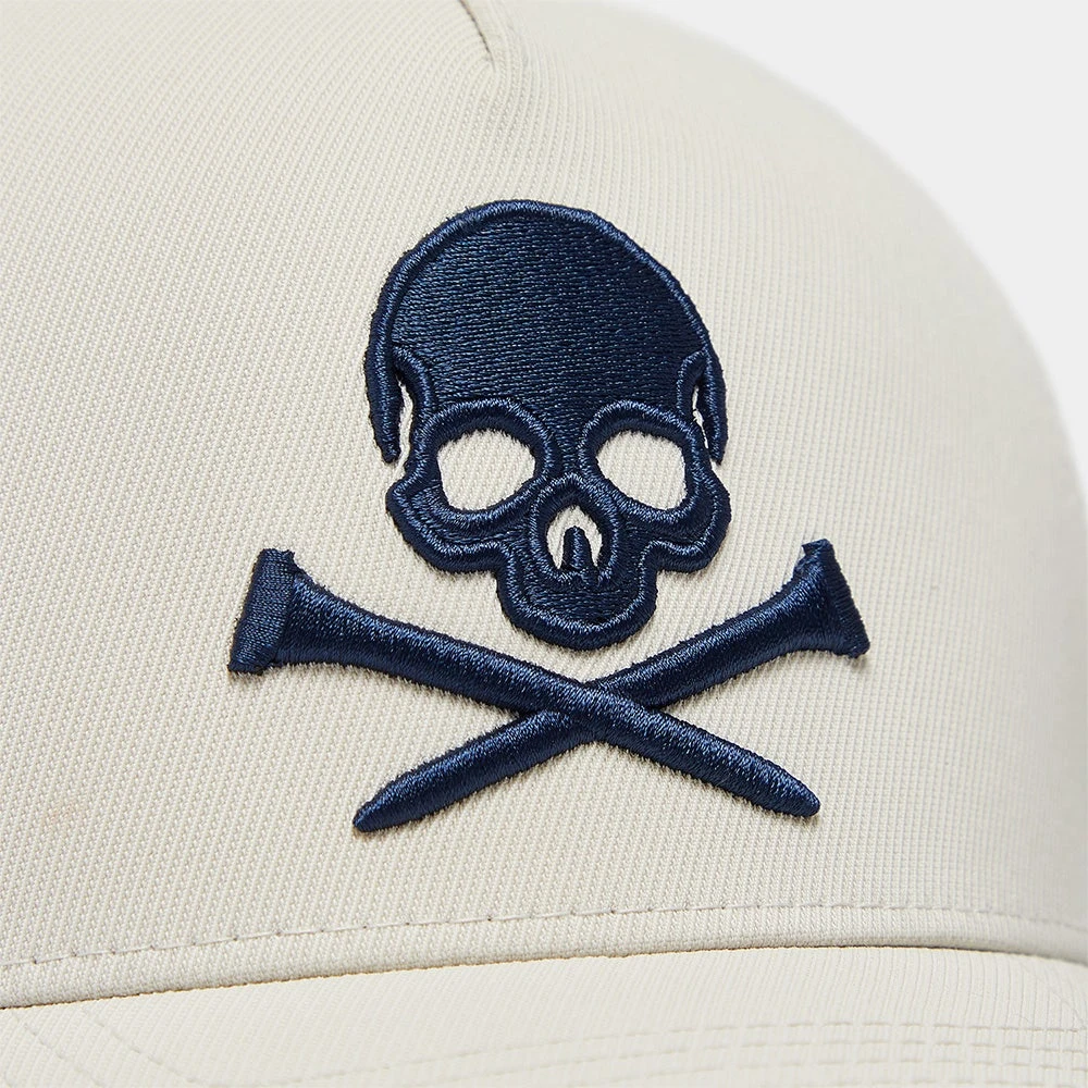 G/FORE Golf Cap - Skull & T'S Snapback - Stone AW23 - Image 7
