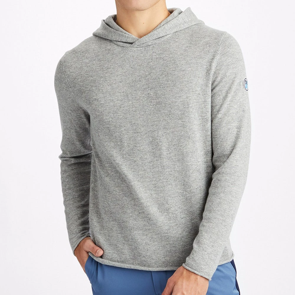 G/FORE Golf Pullover - Cashmere Hoodie - Light Htr Grey AW23 - Image 5