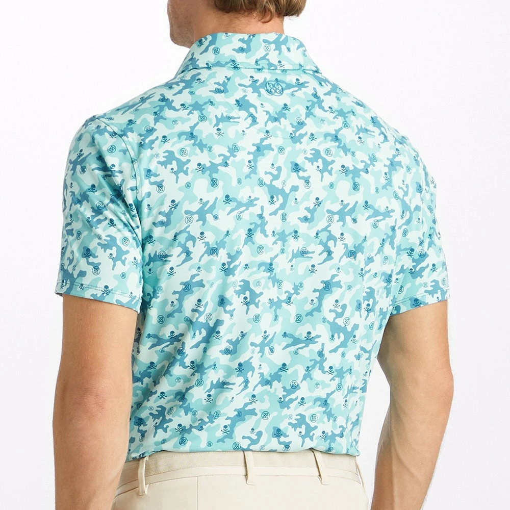 G/FORE Golf Shirt - Mapped Icon Camo Tech Jersey - Monsoon AW23 - Image 7