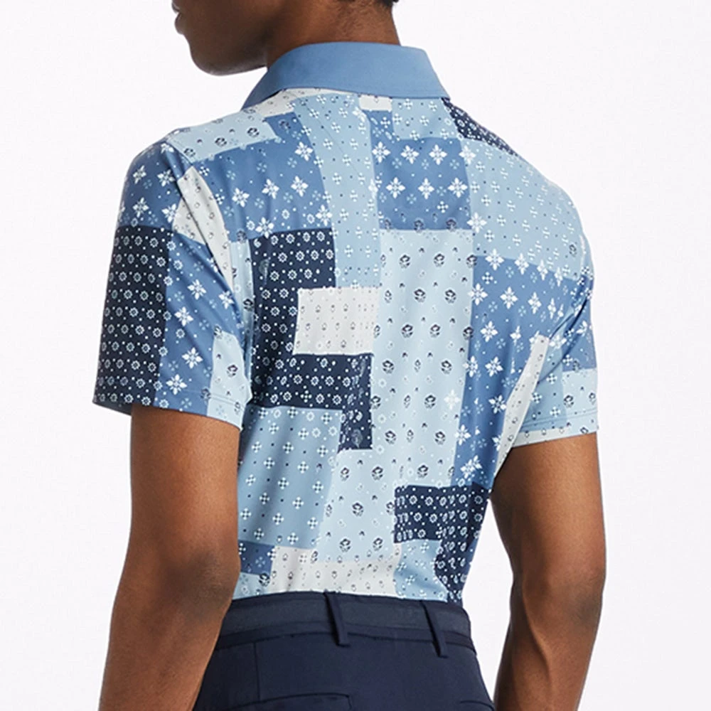 G/FORE Golf Shirt - Boro Patch Tech Pique - Slate AW23 - Image 7