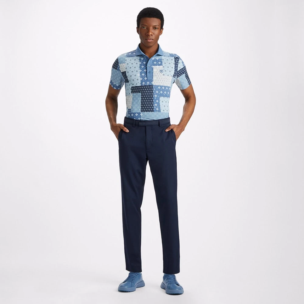 G/FORE Golf Shirt - Boro Patch Tech Pique - Slate AW23 - Image 8