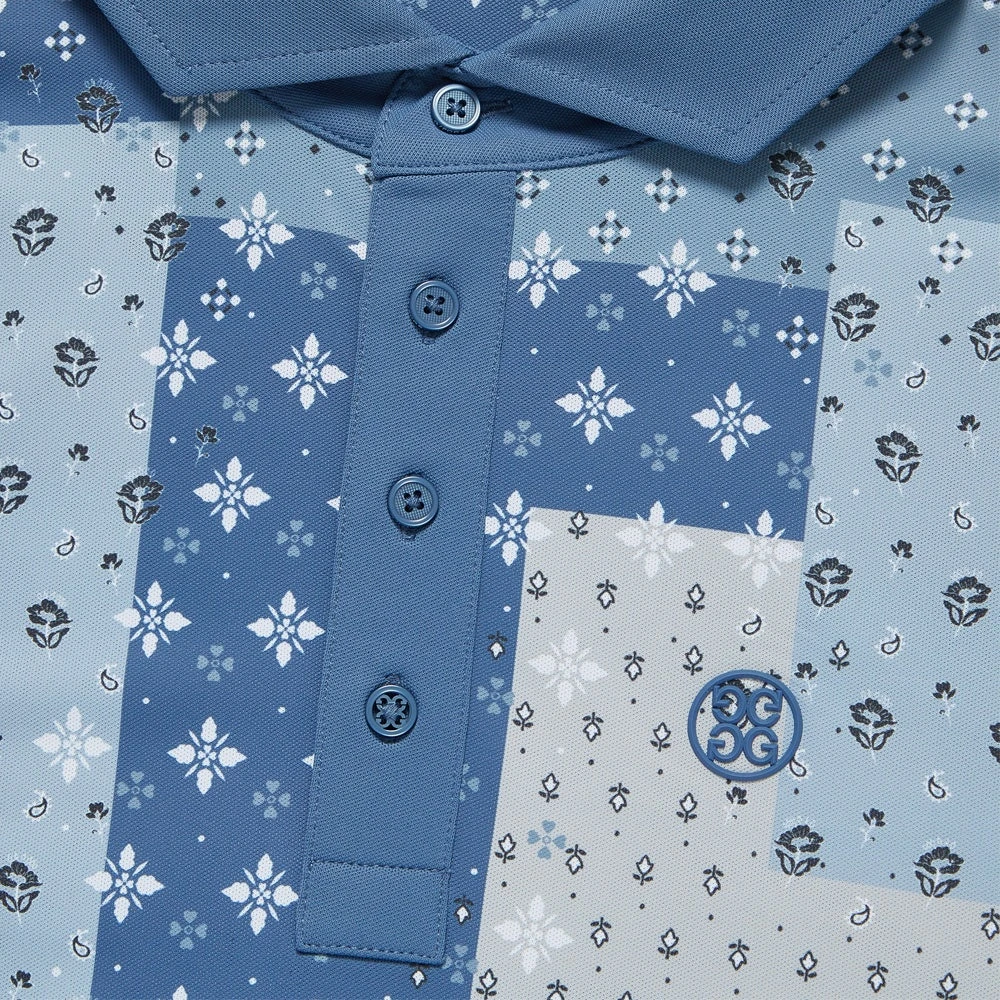 G/FORE Golf Shirt - Boro Patch Tech Pique - Slate AW23 - Image 5