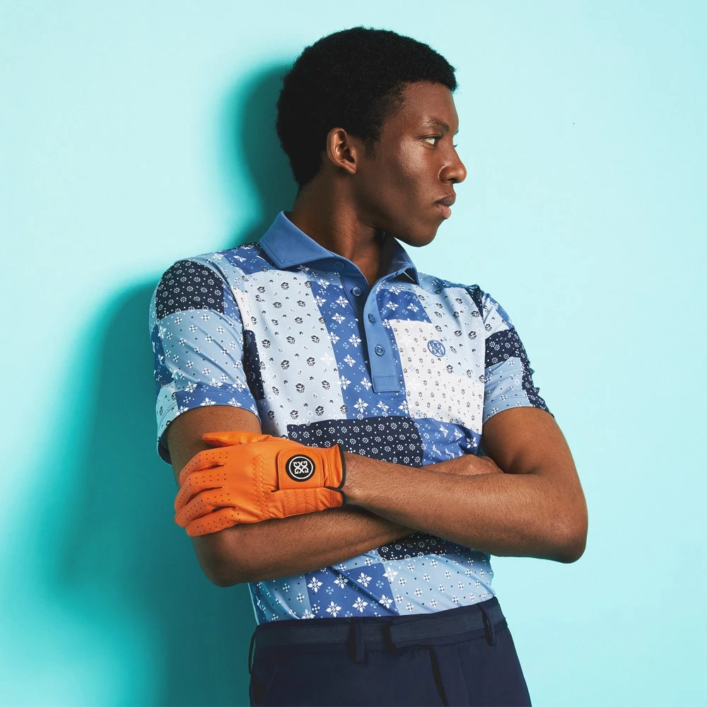 G/FORE Golf Shirt - Boro Patch Tech Pique - Slate AW23 - Image 9