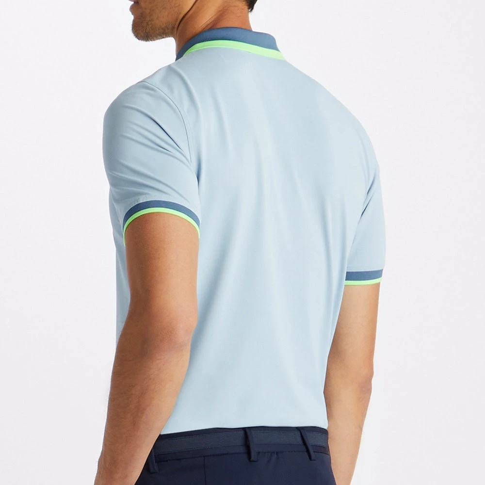 G/FORE Golf Shirt - Embossed Logo QZ Tech Pique - Drizzle AW23 - Image 7