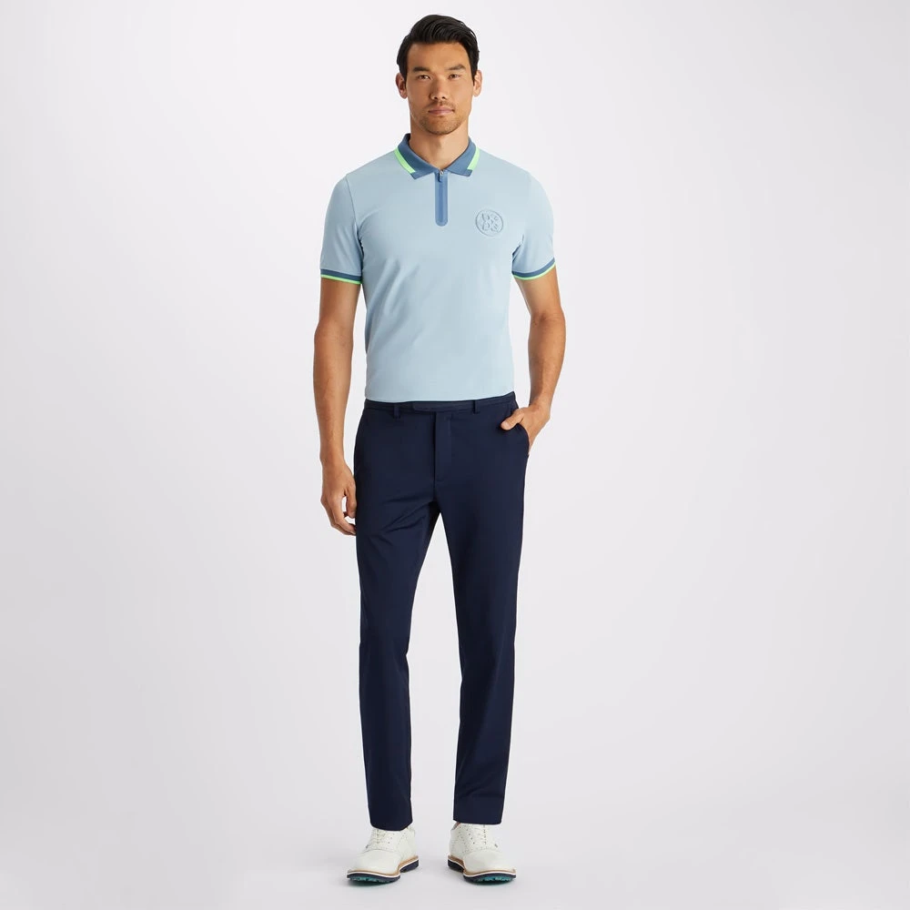 G/FORE Golf Shirt - Embossed Logo QZ Tech Pique - Drizzle AW23 - Image 8