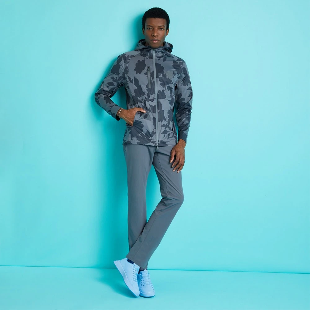 G/FORE Golf Jacket - Repeller Soft Shell Hoodie - Charcoal Floral AW23 - Image 10
