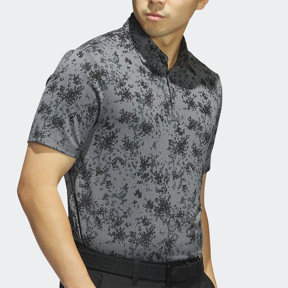 Adidas Golf Shirt - Jacquard Burst Polo - Black AW23 - Image 7
