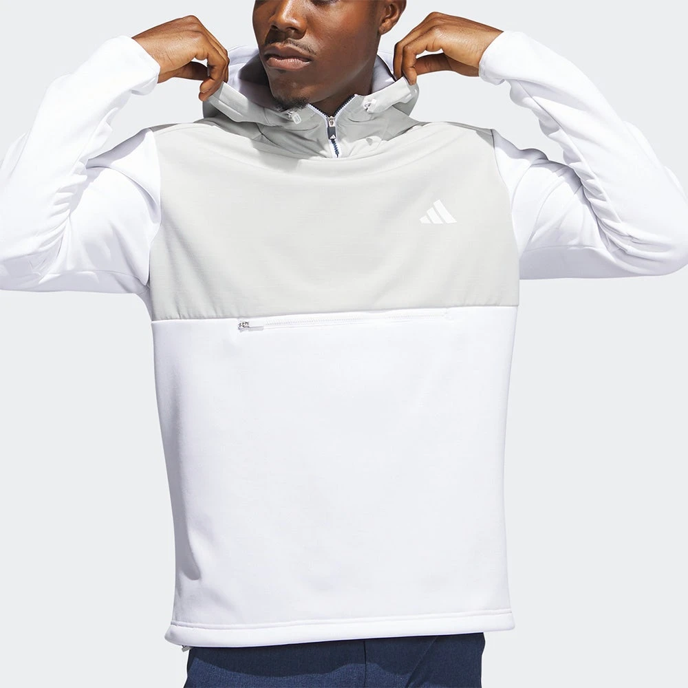 Adidas Golf Pullover - Textured Anorak Hoodie - White AW23 - Image 5