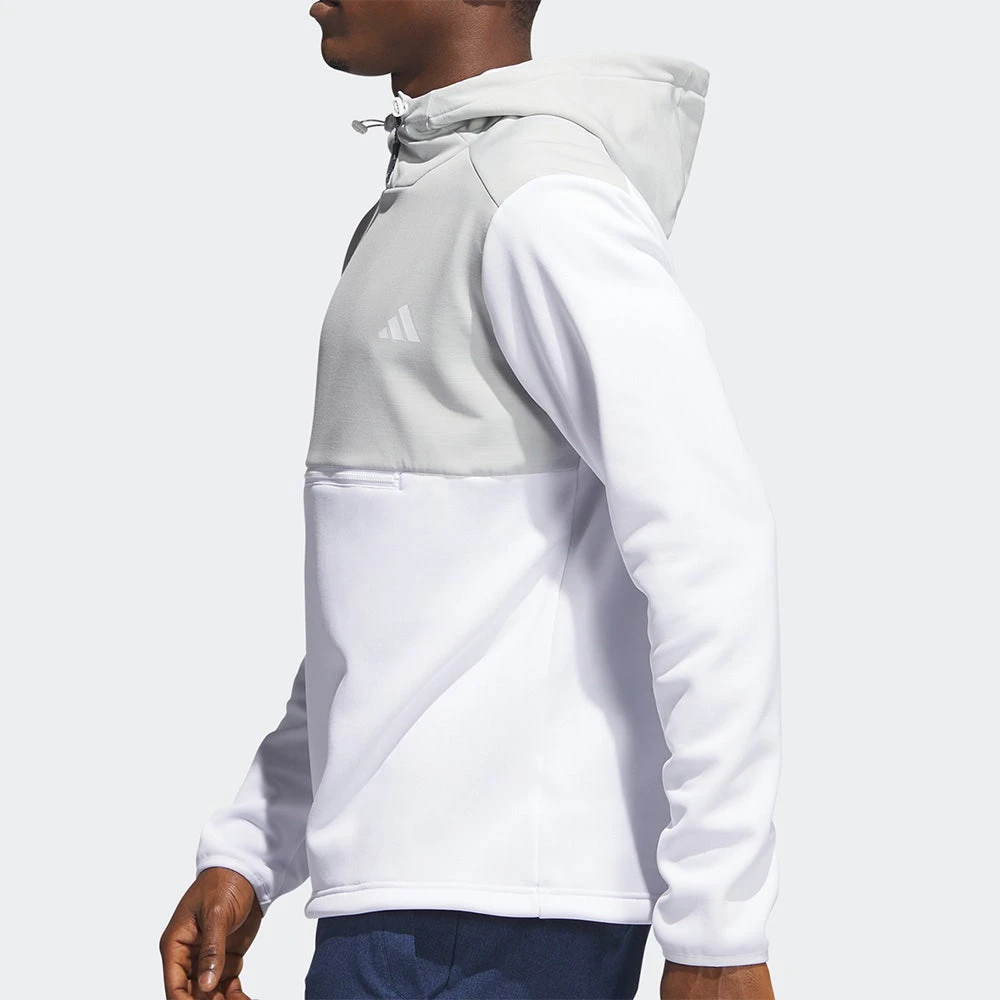 Adidas Golf Pullover - Textured Anorak Hoodie - White AW23 - Image 7