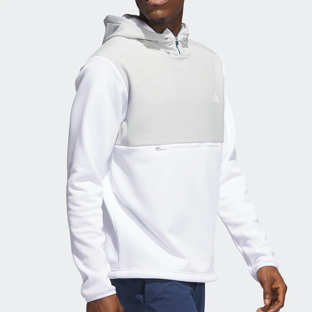 Adidas Golf Pullover - Textured Anorak Hoodie - White AW23 - Image 8