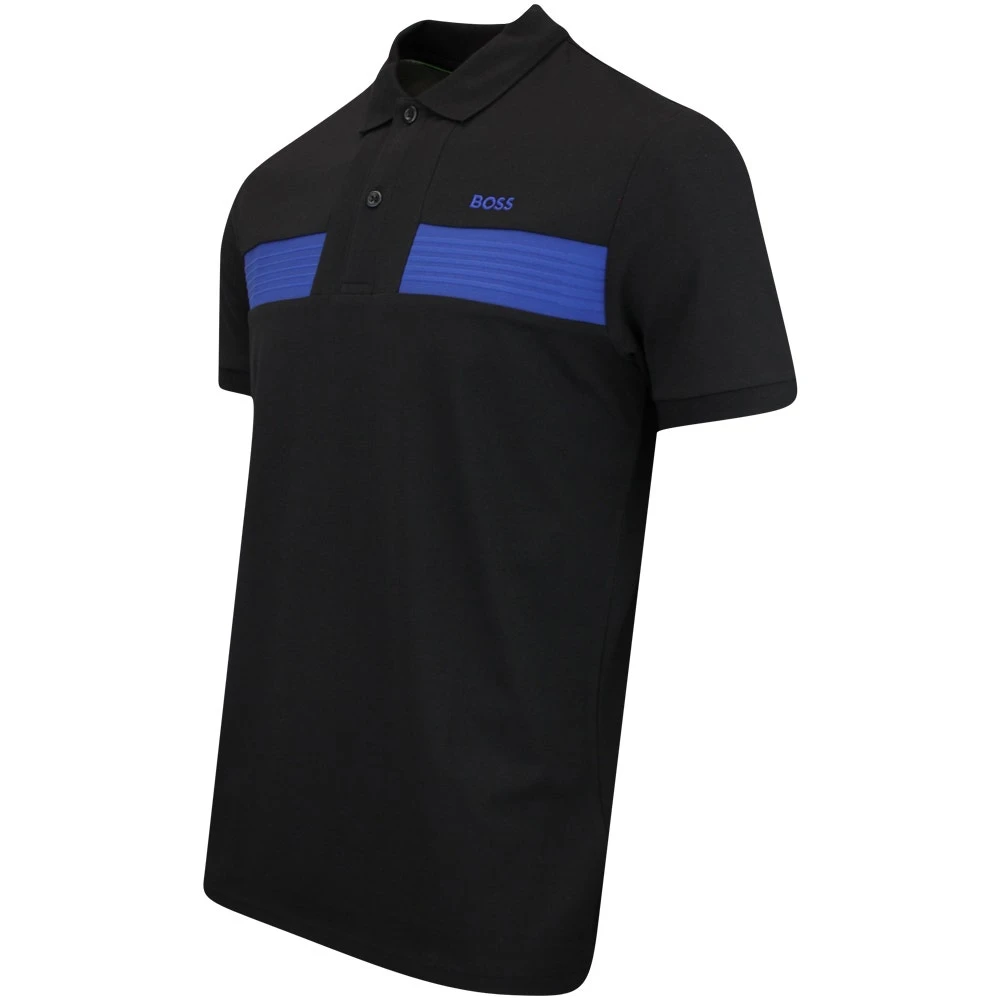 BOSS Golf Shirt - Paule 2 Slim - Black FA23 - Image 2