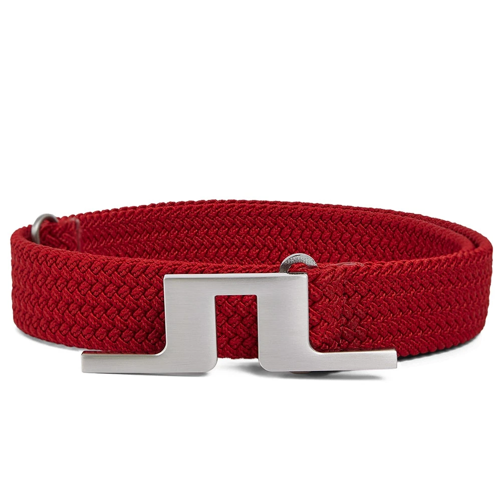 J.Lindeberg Golf Belt - Berry Stretch Woven - Chili Pepper SS23