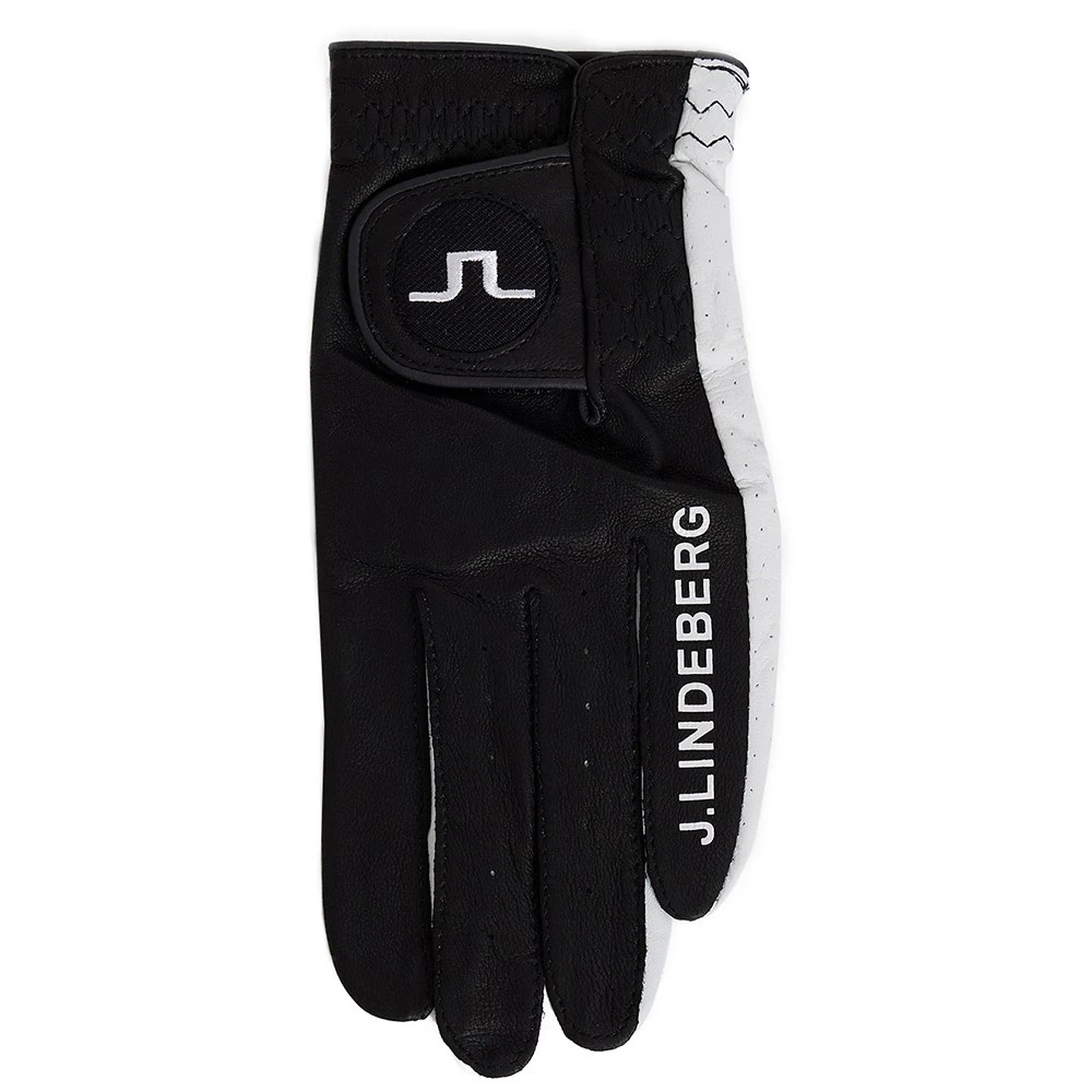 J.Lindeberg Golf Glove - Ron Leather - Black SS23